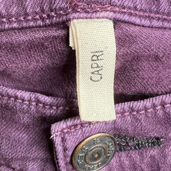 RAG & BONE Womens Zipper Capri Skinny Ankle Jeans Mid Rise Purple Plum Size 27 - Picture 8 of 11